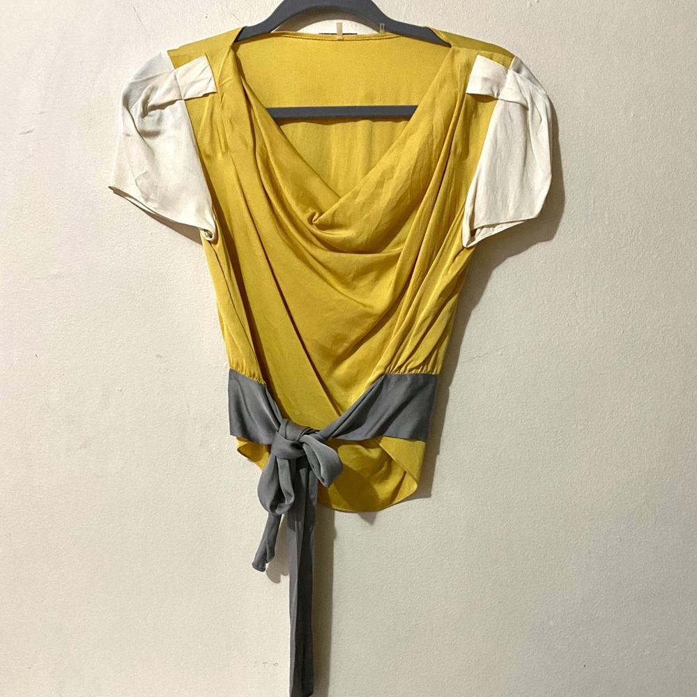 Elie Tahari Yellow Cream Blouse